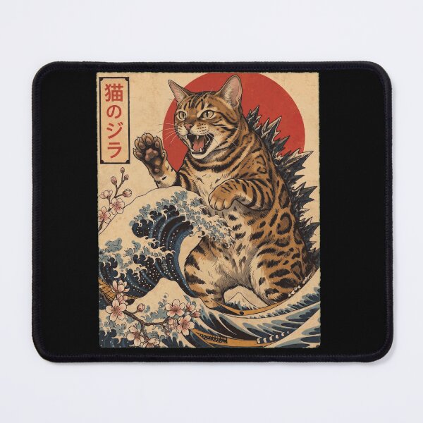 Item preview, Bengal Catzilla Japanese Wave Art Cat Owner designed and sold by TerryConnells.
