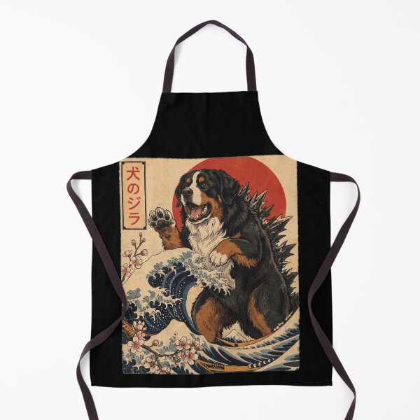 Item preview, Bernese Mountain Dog Dogzilla Japanese Wave Art Dog Owner designed and sold by TerryConnells.