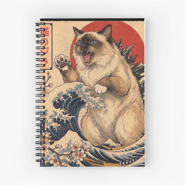 Item preview, Birman Catzilla Japanese Wave Art Cat Owner designed and sold by TerryConnells.
