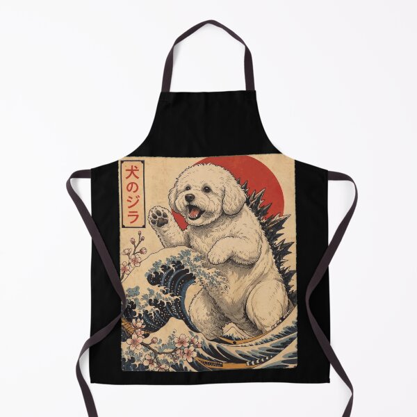 Item preview, Bichon Frise Dogzilla Japanese Wave Art Dog Owner designed and sold by TerryConnells.