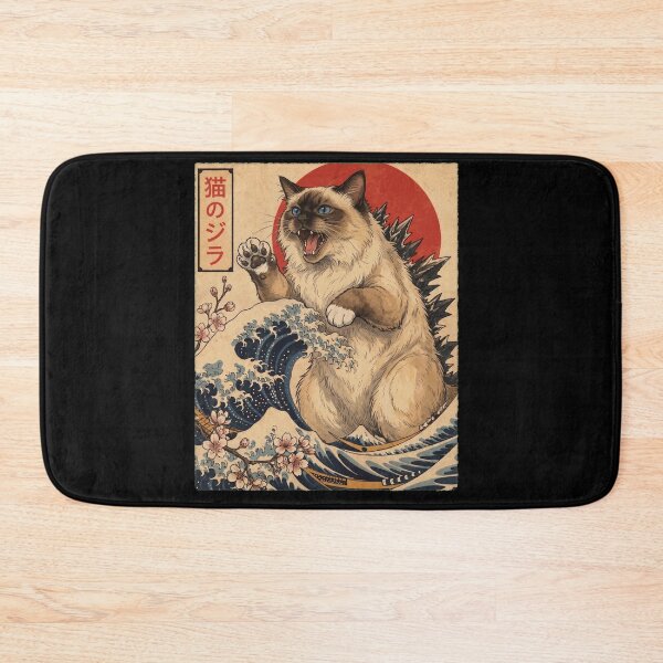 Item preview, Birman Catzilla Japanese Wave Art Cat Owner designed and sold by TerryConnells.