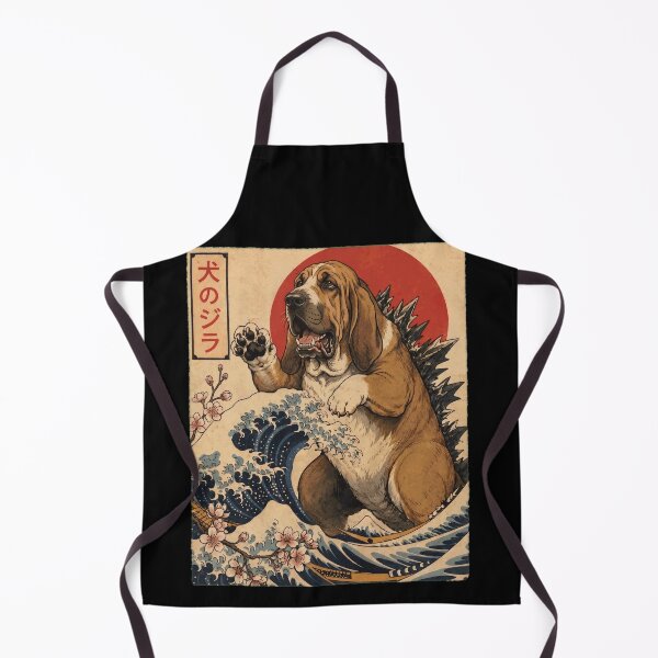 Item preview, Bloodhound Dogzilla Japanese Wave Art Dog Owner designed and sold by TerryConnells.