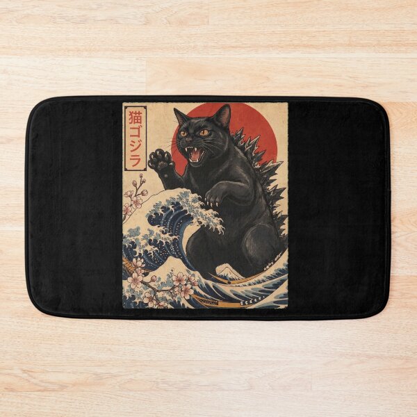 Item preview, Bombay Catzilla Japanese Wave Art Cat Owner designed and sold by TerryConnells.