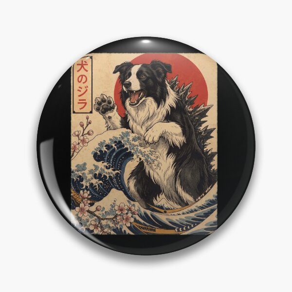 Item preview, Border Collie Dogzilla Japanese Wave Art Dog Owner designed and sold by TerryConnells.