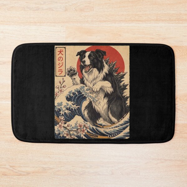 Item preview, Border Collie Dogzilla Japanese Wave Art Dog Owner designed and sold by TerryConnells.