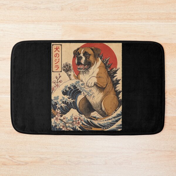 Item preview, Boxer Dog Dogzilla Japanese Wave Art Dog Owner designed and sold by TerryConnells.