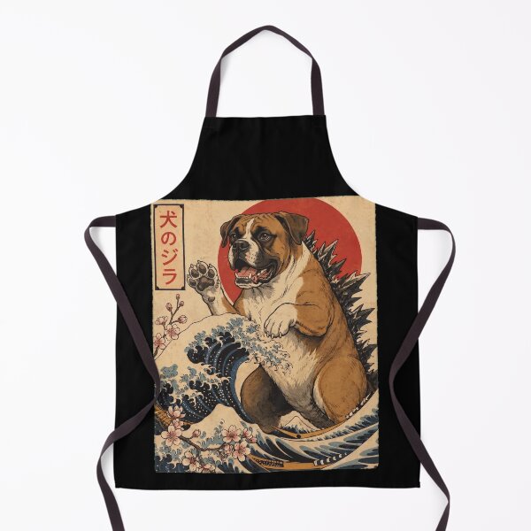 Item preview, Boxer Dog Dogzilla Japanese Wave Art Dog Owner designed and sold by TerryConnells.