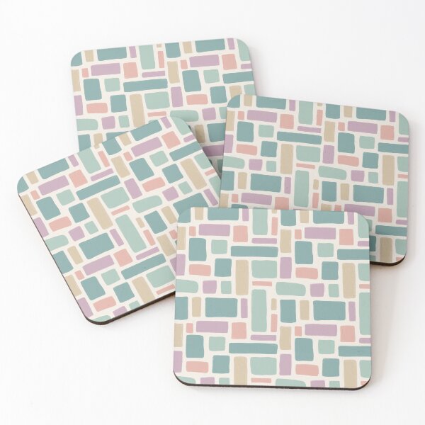Item preview, Geometric Blocks Faded Pastels designed and sold by KelseyNY.