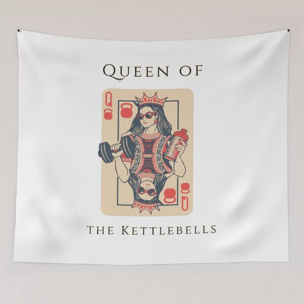 Item preview, Queen of the Kettlebells Gym Gift Retro Playing Card Fitness designed and sold by TeeArtWorld.