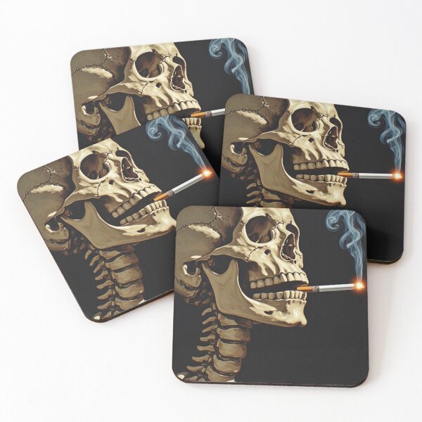 Item preview, Smoking Skull with Swirling Smoke | Dark Academia Macabre Art designed and sold by Resolution Retro.