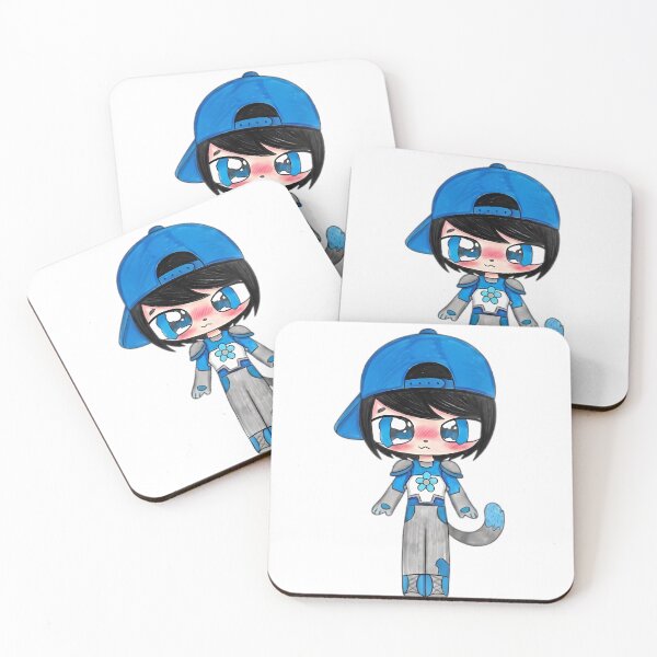 Item preview, Cute Neko Mechanic Girl - Blue Backwards Cap Anime Chibi designed and sold by Evangeline2016.
