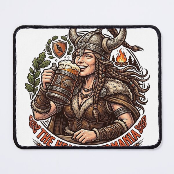 Item preview, BEER DRINKING GERMANIC TRIBESWOMAN designed and sold by likbatonboot.