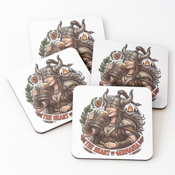 Item preview, BEER DRINKING GERMANIC TRIBESWOMAN designed and sold by likbatonboot.