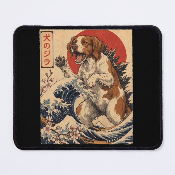 Item preview, Brittany Dogzilla Japanese Wave Art Dog Owner designed and sold by TerryConnells.