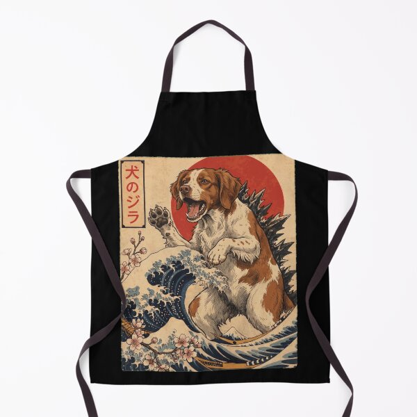 Item preview, Brittany Dogzilla Japanese Wave Art Dog Owner designed and sold by TerryConnells.