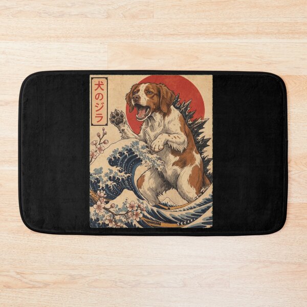 Item preview, Brittany Dogzilla Japanese Wave Art Dog Owner designed and sold by TerryConnells.