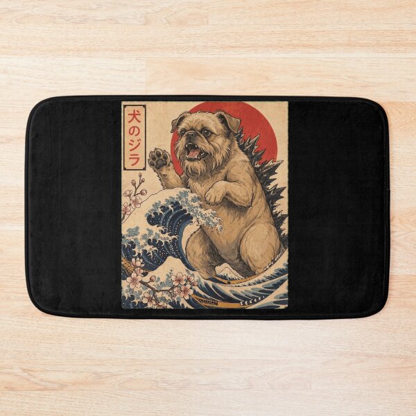Item preview, Brussels Griffon Dogzilla Japanese Wave Art Dog Owner designed and sold by TerryConnells.