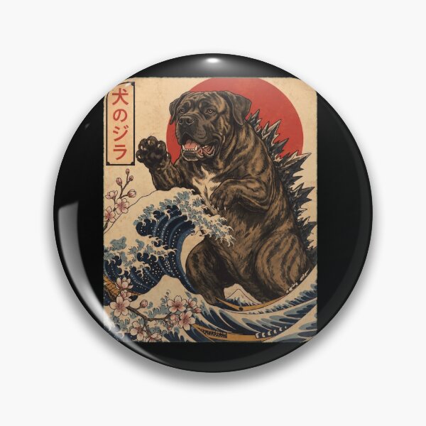 Item preview, Cane Corso Dogzilla Japanese Wave Art Dog Owner designed and sold by TerryConnells.