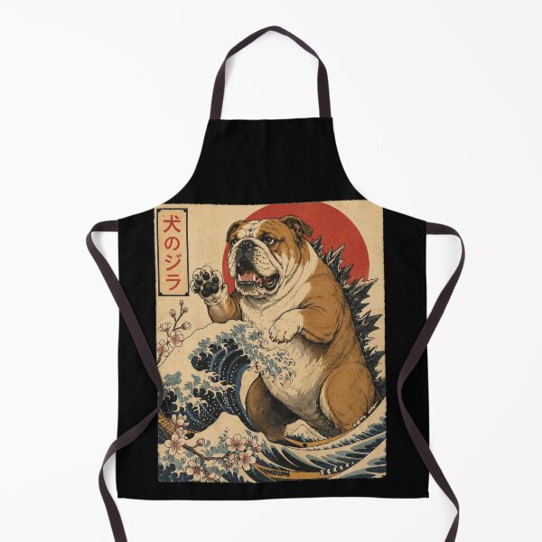 Item preview, Bulldog Dogzilla Japanese Wave Art Dog Owner designed and sold by TerryConnells.