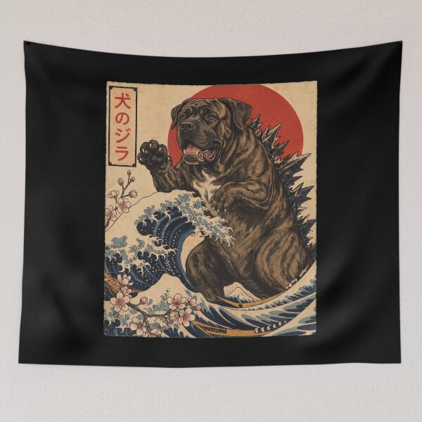 Item preview, Cane Corso Dogzilla Japanese Wave Art Dog Owner designed and sold by TerryConnells.