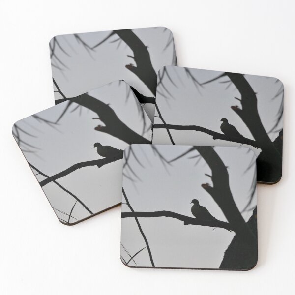 Item preview, ⁠A Quiet Solitude - Mourning Dove Silhouette⁠ designed and sold by sky earth human.