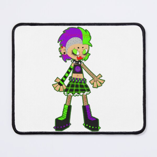 Item preview, Neon Purple Green Punk Mohawk Girl designed and sold by QliumoPery.