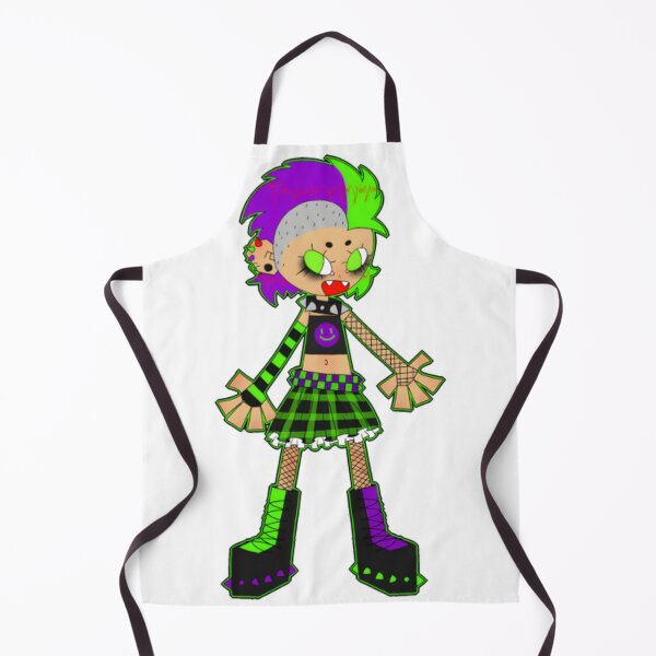 Item preview, Neon Purple Green Punk Mohawk Girl designed and sold by QliumoPery.
