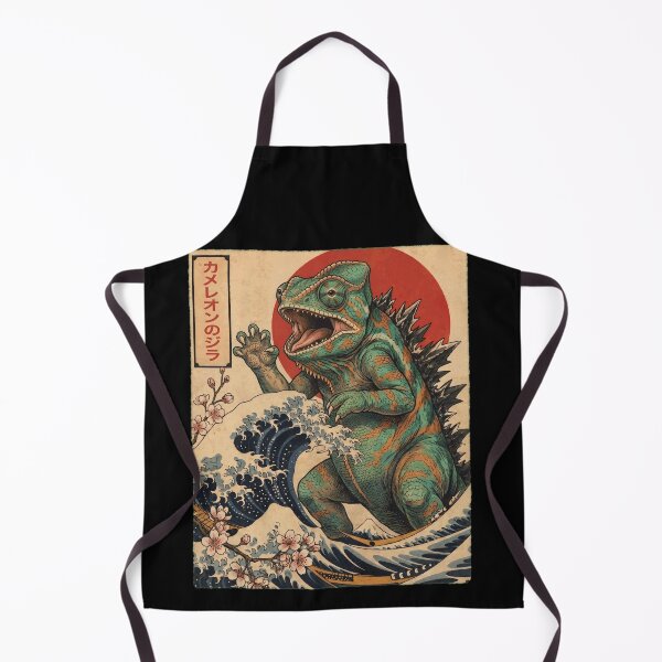 Item preview, Chameleonzilla Japanese Wave Art Animal Chameleon Lover designed and sold by TerryConnells.