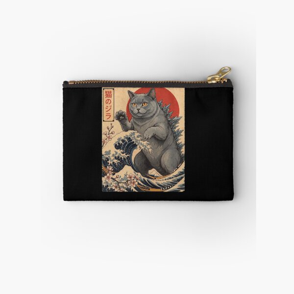 Item preview, Chartreux Catzilla Japanese Wave Art Cat Owner designed and sold by TerryConnells.