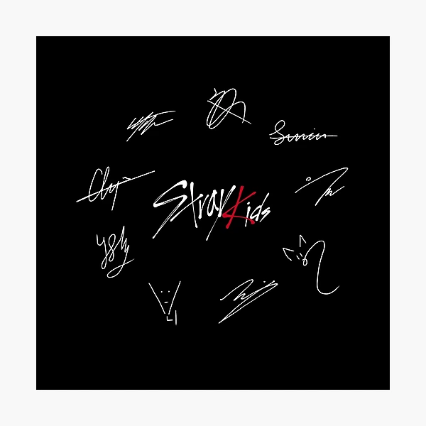 Stray Kids' Signatures (Red Version)