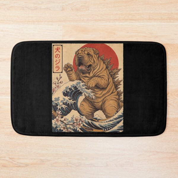 Item preview, Chinese Shar Pei Dogzilla Japanese Wave Art Dog Owner designed and sold by TerryConnells.