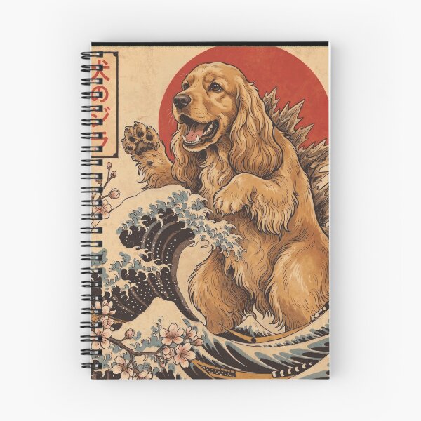 Item preview, Cocker Spaniel Dogzilla Japanese Wave Art Dog Owner designed and sold by TerryConnells.