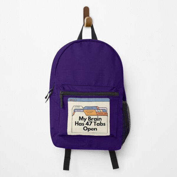 Item preview, My Brain Has 47 Tabs Open – Funny Overthinking Design designed and sold by Zuday.