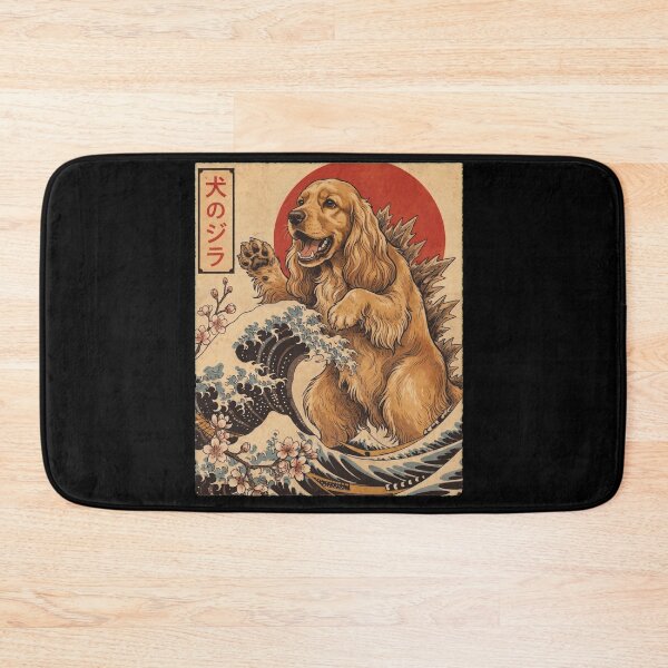 Item preview, Cocker Spaniel Dogzilla Japanese Wave Art Dog Owner designed and sold by TerryConnells.
