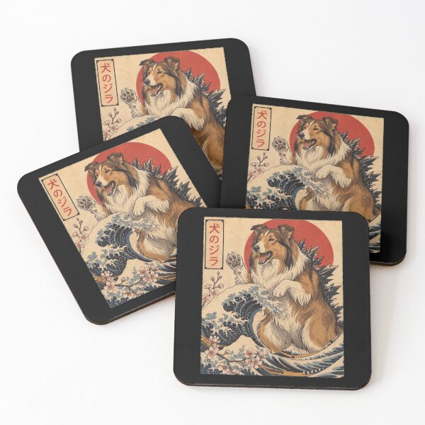Item preview, Collie Dogzilla Japanese Wave Art Dog Owner designed and sold by TerryConnells.