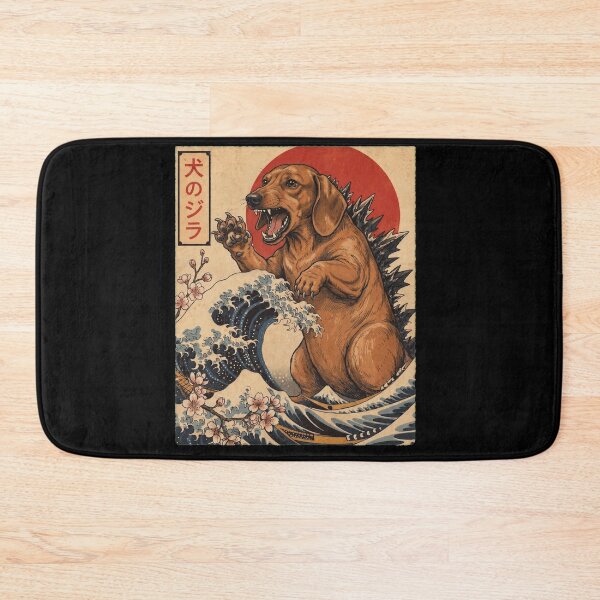 Item preview, Dachshund Dogzilla Japanese Wave Art Dog Owner designed and sold by TerryConnells.