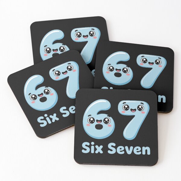 Item preview, Cute 67 Six Seven Kawaii Number Meme Design designed and sold by Cool-cat-art.