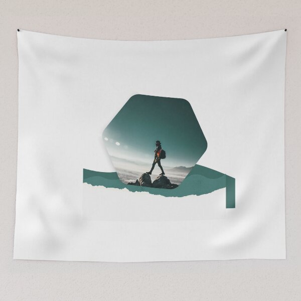 Item preview, Hiker Mountain Hexagon Adventure Freedom Summit Nature designed and sold by Barlena.art.