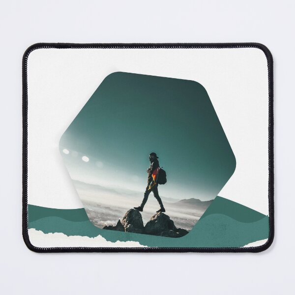 Item preview, Hiker Mountain Hexagon Adventure Freedom Summit Nature designed and sold by Barlena.art.