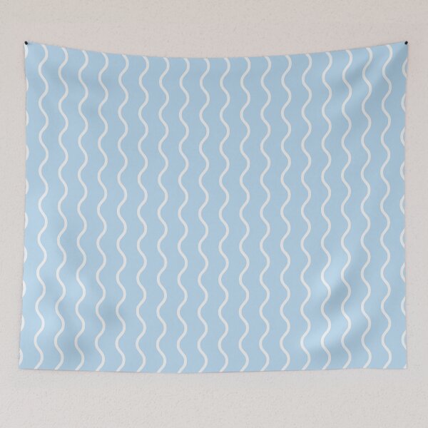 Item preview, Ice Blue And White Waves Pattern designed and sold by pattern-archive.