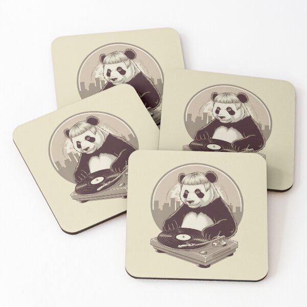 Item preview, Retro DJ Panda and Vinyl Beats - World Music Day designed and sold by Art-Arcade6.
