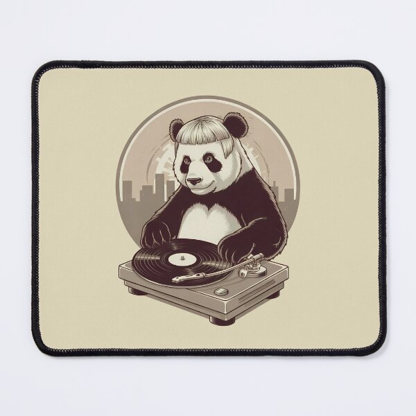 Item preview, Retro DJ Panda and Vinyl Beats - World Music Day designed and sold by Art-Arcade6.