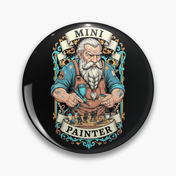Item preview, Dwarf Mini Painter Fantasy Miniature Funny Airbrush RPG designed and sold by GrandeDuc.
