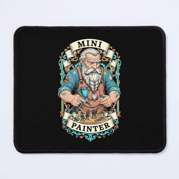 Item preview, Dwarf Mini Painter Fantasy Miniature Funny Airbrush RPG designed and sold by GrandeDuc.