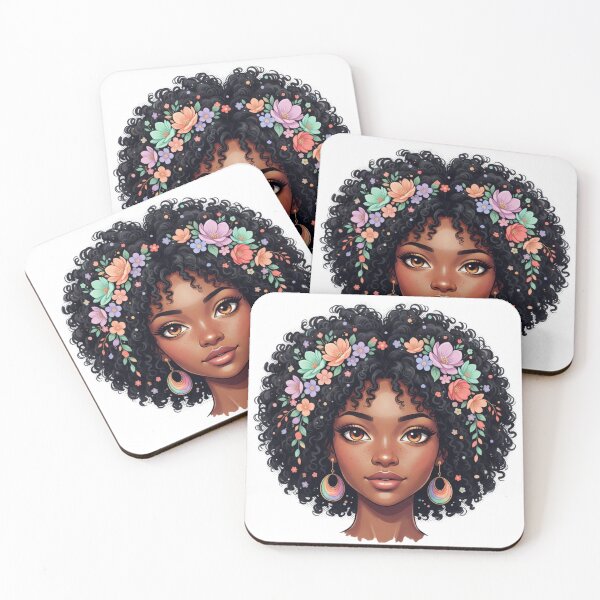 Item preview, Adorable Black Girl W/ Flower Crown Afro designed and sold by BlessedBlackBeautiful.