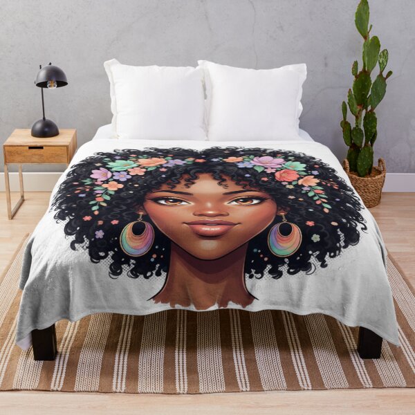Item preview, Adorable Black Girl W/ Flower Crown Afro designed and sold by BlessedBlackBeautiful.