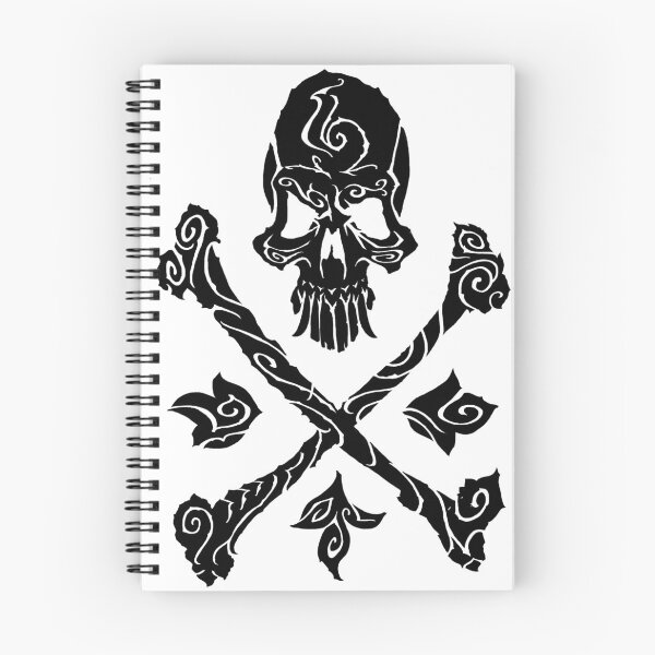 Item preview, Calavera con tibias cruzadas tribal – Símbolo gótico de trabajo en negro designed and sold by JFOdesign.