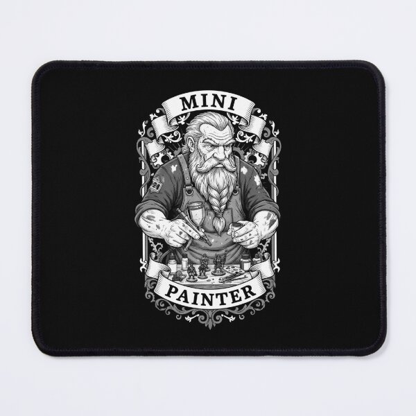Item preview, Dwarf Mini Painter Fantasy Miniature Funny Airbrush RPG designed and sold by GrandeDuc.
