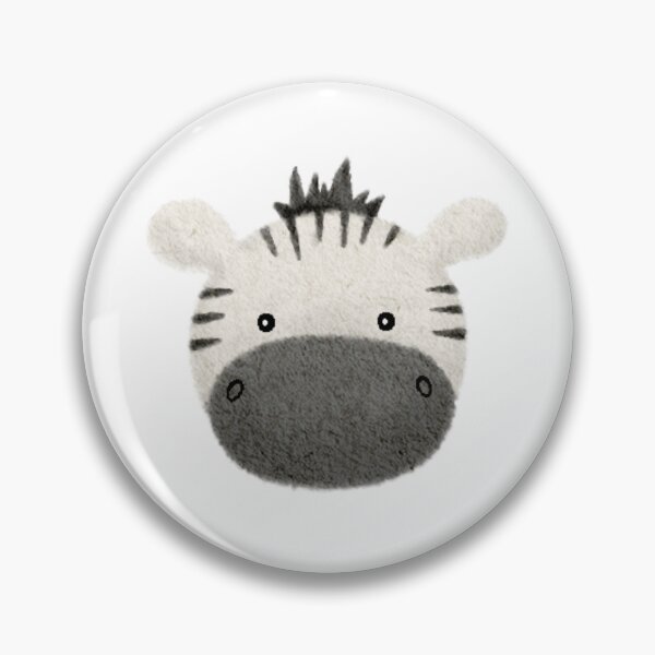 Item preview, Cute Zebra Face Pin designed and sold by OKartashova.