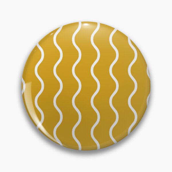 Item preview, Mustard And White Waves Pattern designed and sold by pattern-archive.